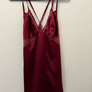 Gilligan & O'Malley Deep Red Lace Chemise